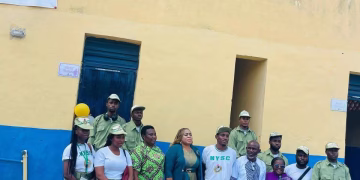Corps member, Adekoya Rehabilitates School Toilet, Septic Tanks in Lagos